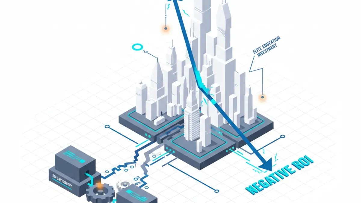AI Generated Cover for: The Great Decoupling: Why the Middle-Class ROI on Elite Education Just Crashed