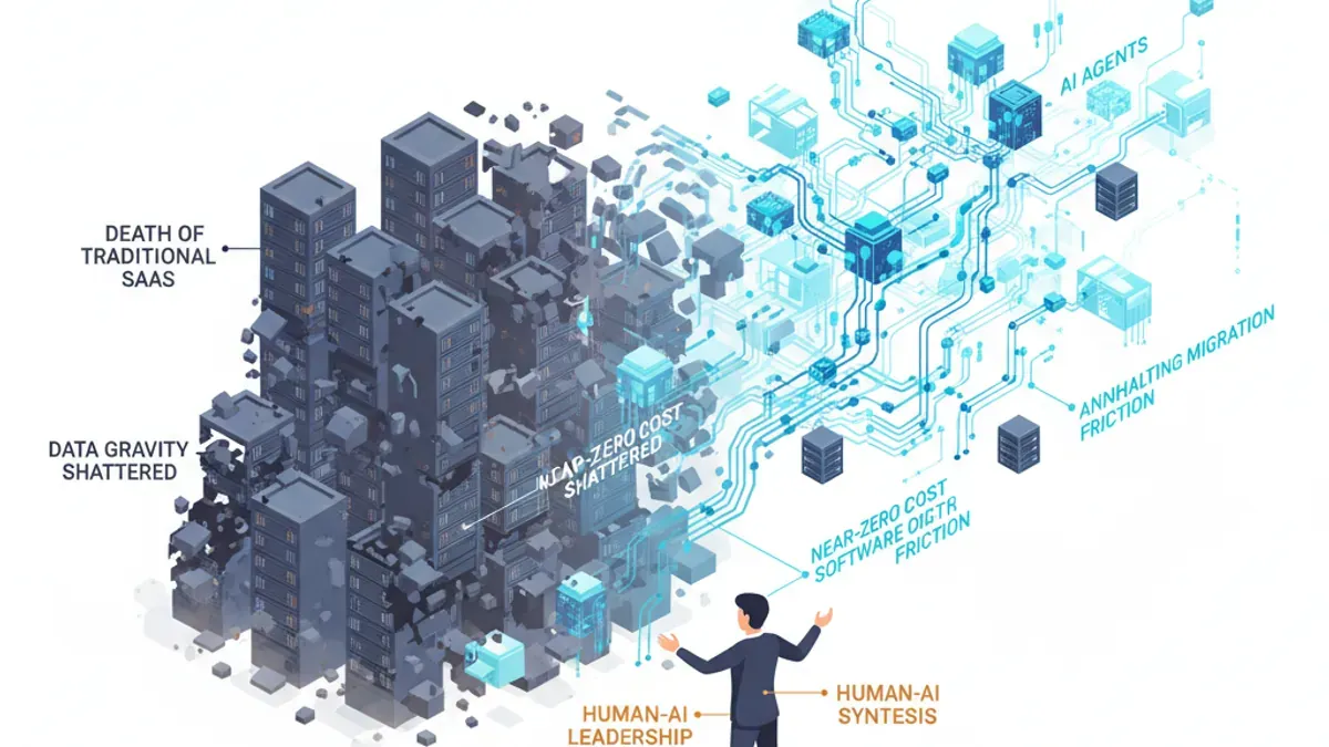 AI Generated Cover for: SaaS is Dead (And Data Gravity is Next): Why Klarna's CEO Fired Half His Company