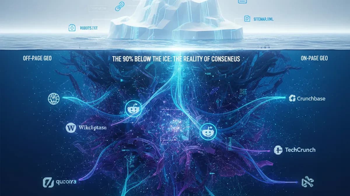 AI Generated Cover for: The SEO Iceberg: Why AI Search Engines Ignore Your Website (And Look Below the Surface)