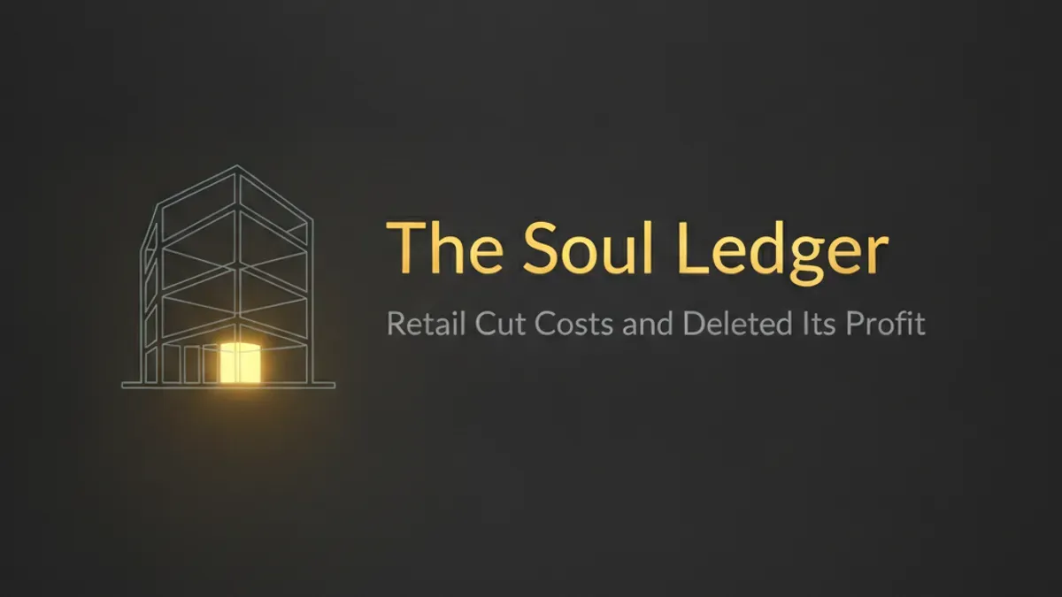 AI Generated Cover for: The Soul Ledger: Retail Cut Costs and Deleted Its Profit