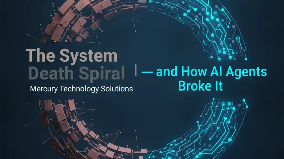 AI Generated Cover for: The System Death Spiral — and How AI Agents Broke It