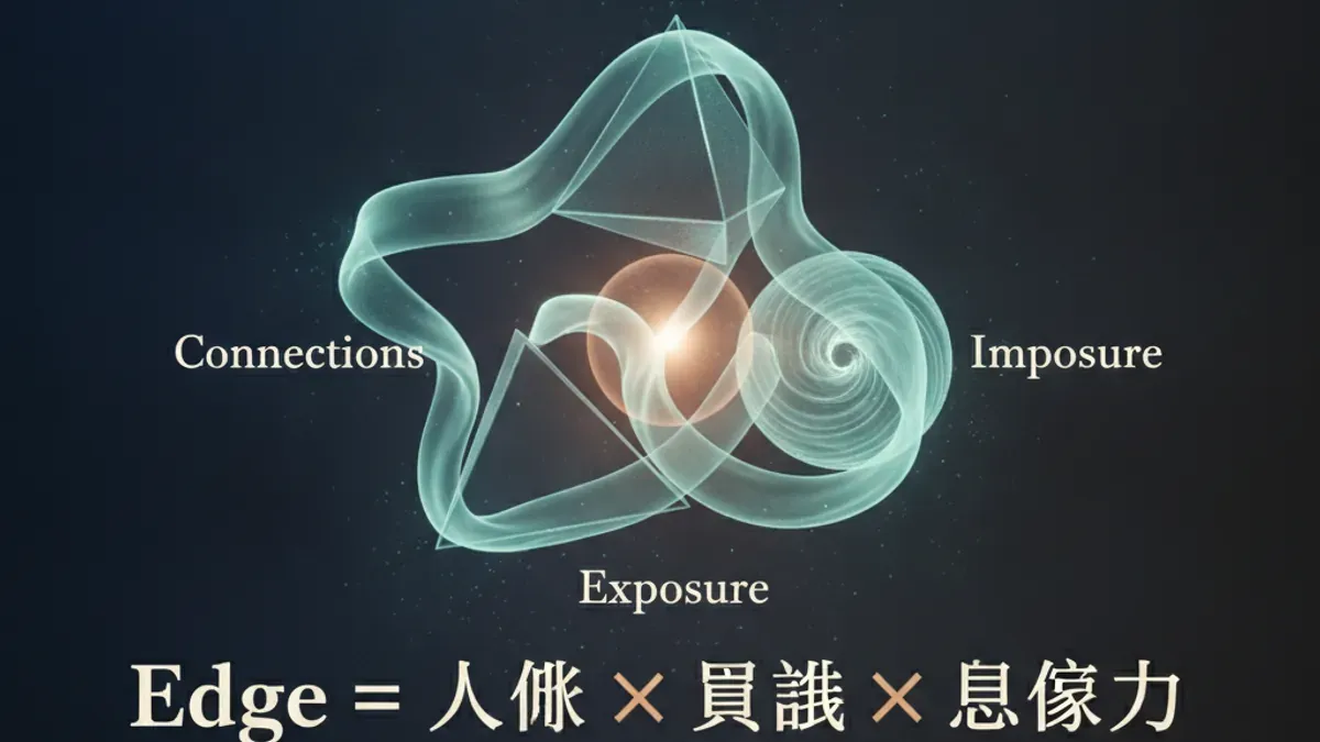 AI Generated Cover for: The Three-Word Moat: Connections, Exposure, Imagination