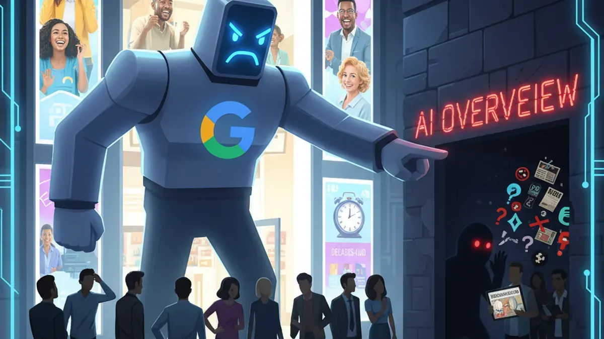 AI Generated Cover for: The Hostile Doorman: Why Your Brand Is Being Ambushed at the Search Door